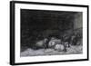 Farmyard Scene-Charles Emile Jacque-Framed Giclee Print