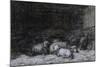 Farmyard Scene-Charles Emile Jacque-Mounted Giclee Print