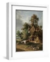 Farmyard Scene-George Vincent-Framed Giclee Print