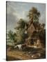 Farmyard Scene-George Vincent-Stretched Canvas