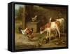 Farmyard Scene-Walter Hunt-Framed Stretched Canvas