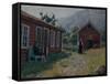 Farmyard, Western Norway-Hans Andreas Dahl-Framed Stretched Canvas