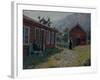 Farmyard, Western Norway-Hans Andreas Dahl-Framed Giclee Print