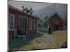 Farmyard, Western Norway-Hans Andreas Dahl-Mounted Giclee Print