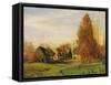 Farmyard-Francois Louis Francais-Framed Stretched Canvas