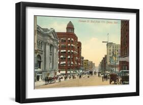 Farnam Street, Omaha, Nebraska-null-Framed Art Print