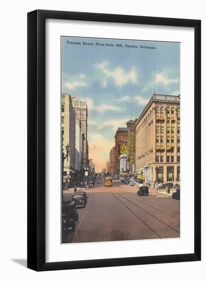 Farnam Street, Omaha, Nebraska-null-Framed Art Print