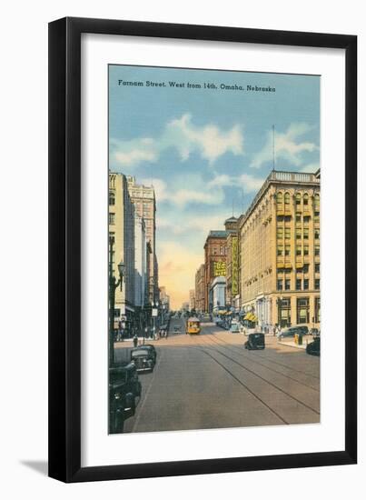 Farnam Street, Omaha, Nebraska-null-Framed Art Print