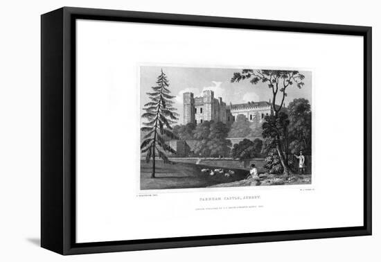 Farnham Castle, Surrey, 1830-WJ Cooke-Framed Stretched Canvas