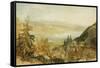 Farnley Hall From Above Otley-J. M. W. Turner-Framed Stretched Canvas