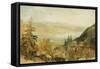 Farnley Hall From Above Otley-J. M. W. Turner-Framed Stretched Canvas