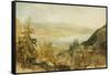 Farnley Hall From Above Otley-J. M. W. Turner-Framed Stretched Canvas