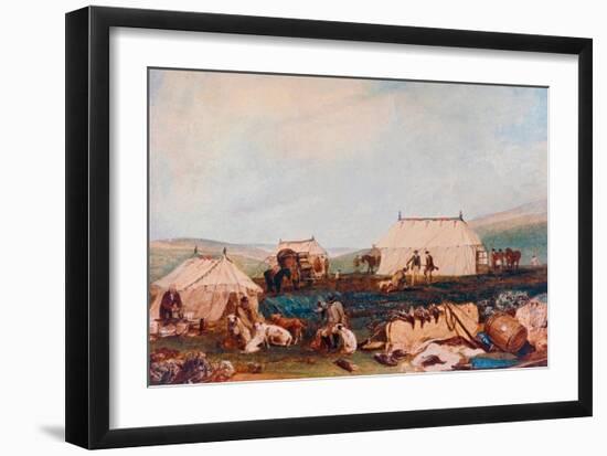 Farnley Hall, Otley, Shooting Party on the Moors-J M W Turner-Framed Giclee Print