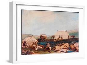 Farnley Hall, Otley, Shooting Party on the Moors-J M W Turner-Framed Giclee Print