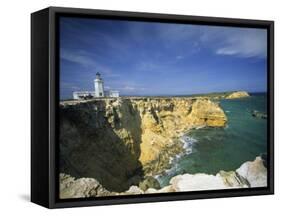 Faro De Cabo Rojo Lighthouse, The Pasaje De La Mona, Puerto Rico-Ellen Clark-Framed Stretched Canvas