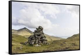 Faroes, cairn-olbor-Framed Stretched Canvas