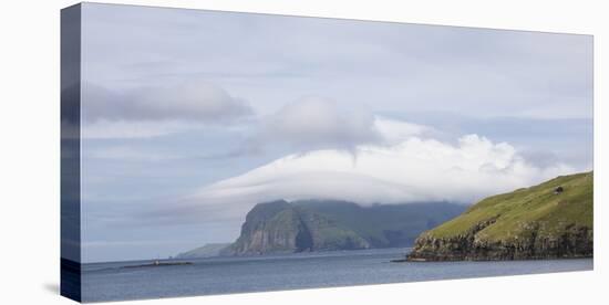 Faroes, coast, scenery, sea, Mykines-olbor-Stretched Canvas