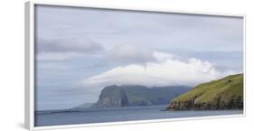 Faroes, coast, scenery, sea, Mykines-olbor-Framed Photographic Print