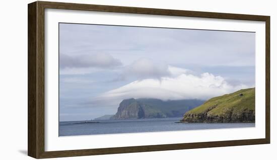 Faroes, coast, scenery, sea, Mykines-olbor-Framed Photographic Print