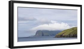 Faroes, coast, scenery, sea, Mykines-olbor-Framed Photographic Print