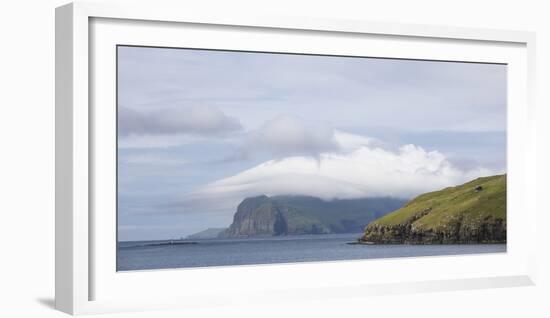 Faroes, coast, scenery, sea, Mykines-olbor-Framed Photographic Print