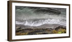 Faroes, coast, waves, rocks, abstract-olbor-Framed Photographic Print