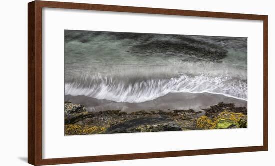 Faroes, coast, waves, rocks, abstract-olbor-Framed Photographic Print