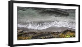 Faroes, coast, waves, rocks, abstract-olbor-Framed Photographic Print