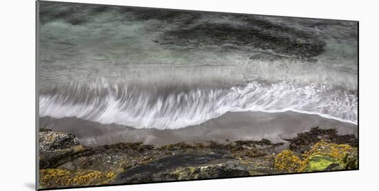 Faroes, coast, waves, rocks, abstract-olbor-Mounted Photographic Print