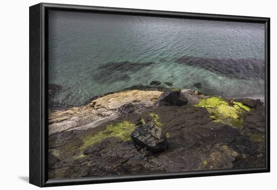 Faroes, coast, waves, rocks, abstract-olbor-Framed Photographic Print