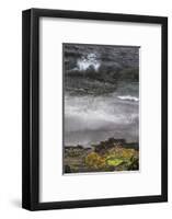 Faroes, coast, waves, rocks, abstract-olbor-Framed Photographic Print