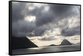 Faroes, Koltur, evening-olbor-Framed Stretched Canvas