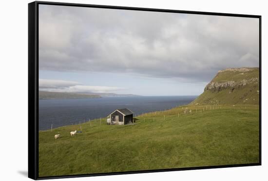 Faroes, Sandoy, house-olbor-Framed Stretched Canvas