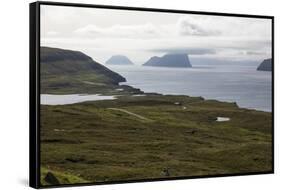 Faroes, Sandoy, scenery-olbor-Framed Stretched Canvas