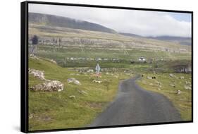 Faroes, Sandoy, street-olbor-Framed Stretched Canvas