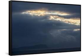 Faroes, silhouette, arrival, clouds-olbor-Framed Stretched Canvas