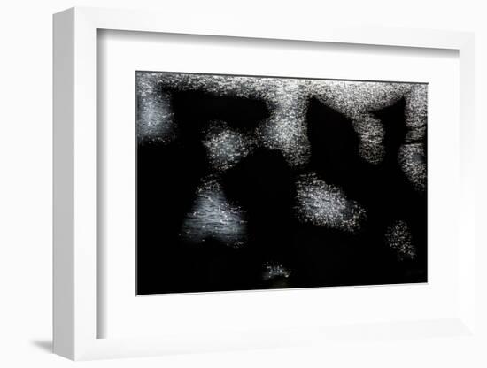 Faroes, stone wall, glittering water surface, alienated-olbor-Framed Photographic Print