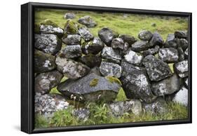 Faroes, stone wall-olbor-Framed Photographic Print