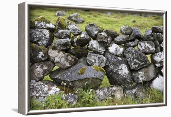 Faroes, stone wall-olbor-Framed Photographic Print