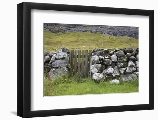 Faroes, stone wall-olbor-Framed Photographic Print