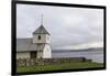 Faroes, Streymoy, Kirkjubour, church-olbor-Framed Photographic Print