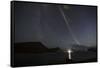 Faroes, Vagar, Bour, aurora borealis, bay-olbor-Framed Stretched Canvas