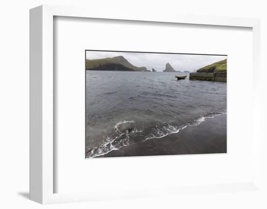Faroes, Vagar, Bour, boat-olbor-Framed Photographic Print