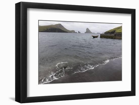 Faroes, Vagar, Bour, boat-olbor-Framed Photographic Print