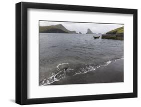 Faroes, Vagar, Bour, boat-olbor-Framed Photographic Print