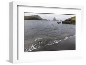 Faroes, Vagar, Bour, boat-olbor-Framed Photographic Print