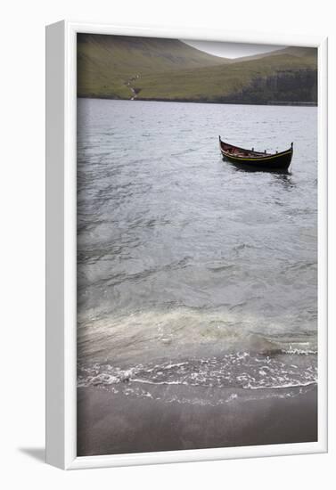 Faroes, Vagar, Bour, boat-olbor-Framed Photographic Print