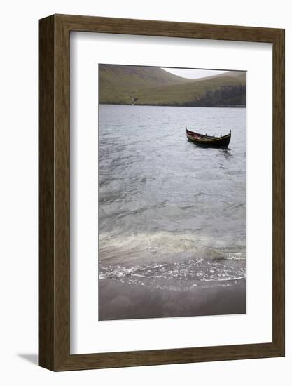 Faroes, Vagar, Bour, boat-olbor-Framed Photographic Print