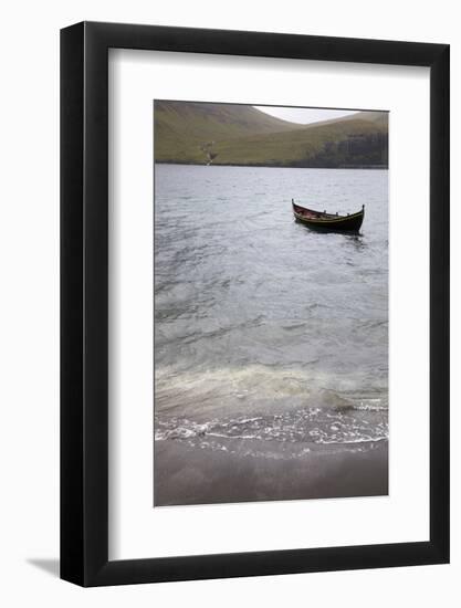 Faroes, Vagar, Bour, boat-olbor-Framed Photographic Print