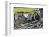 Faroes, Vagar, Bour, boathouses-olbor-Framed Photographic Print